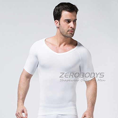 CUTEDONKEY Men's Slimming Trimmer Body Shaper T-shirt Lose Weight Underwears Vest Tank T-shirt (white, L)