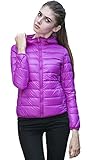 Z-SHOW™ Womens Outwear Light Packable Down Coat Powder Pillow Jacket(Light Purple,L)