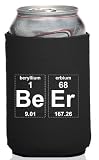 Periodic Beer-- Periodic Beer Koozie!!-- High Quality Neoprene Can Cooler!! (12oz, Black Periodic Beer)