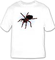 T-shirt with spider, crawling, tarantula, red, black
