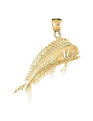 Gold-Plated 925 Sterling Silver Mahi Mahi Pendant