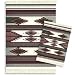 Lextra Red Geometric Shekarlu MouseRug and CoasterRug Set, 10.25 x 7.125 Inches, Deep...