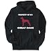 Hoodie Mens Black " PROPERTY OF MY Great Dane " Dogs
