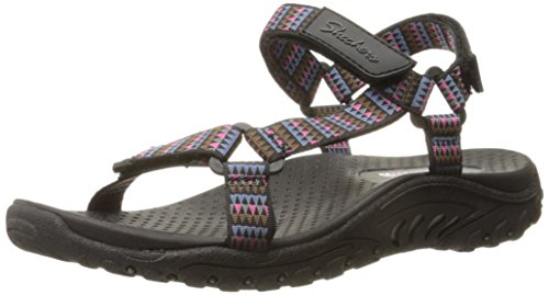 Skechers Cali Women's Reggae Redemption Gladiator Sandal, Black Multi, 8 M US