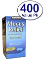 Kirkland Signature Mucus Relief Chest Expectorant (Guaifenesin 400 mg), 200-Count Immediate-Release Tablets (2 pack)