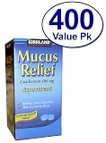View Details for Kirkland Signature Mucus Relief Chest Expectorant (Guaifenesin 400 mg), 200-Count Immediate-Release Tablets (2 pack)
