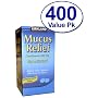 Kirkland Signature Mucus Relief Chest Guaifenesin 400 mg Expectorant - 400 Immediate Release Tablets (2 Pack)