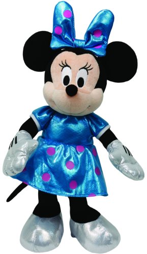 Ty Beanie Buddies Minnie Teal Sparkle Medium Plush