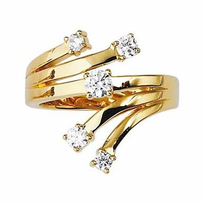1/2ct tw diamond contemporary right hand ring (Platinum)