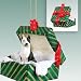 Pit Bull Terrier Green Gift Box Dog Ornament - Brindle
