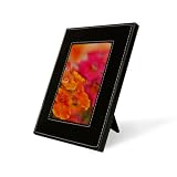 Bellagio Italia 3x5 Faux Leather Photo Frame - Black