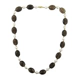 14K Freshwater Pearl & Smoky Quartz Necklace