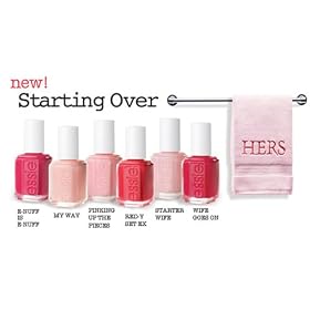Essie Starting Over Collection - Lot 6 Full Size Bottles - E-nuff Is E-nuff, My Way, Pinking up the Pieces, Red-y Set-ex, Starter Wife, Wife Goes On.