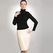 BGSD Women's Lambskin Leather Pencil Skirt - Petite XL