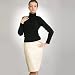 BGSD Women's Lambskin Leather Pencil Skirt - Misses & Petite
