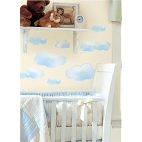 RoomMates RMK1250SCS Clouds Peel and Stick Appliques