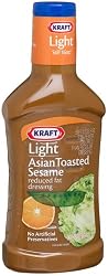 Kraft Light Asian Toasted Sesame Reduced Fat Dresssing, 16-Ounce Plastic Bottles (Pack of 6)
