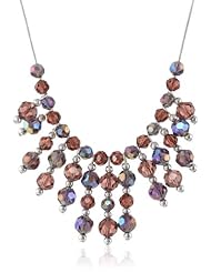 Napier "Fashionista" Multi-Colored Purple Frontal Necklace, 19"
