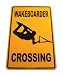 Wakeboarder Crossing Aluminum Street Sign