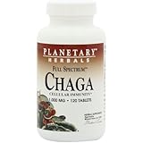 PLANETARY HERBALS Chaga Full Spectrum Nutritional Supplement, 1000 Mg, 120 Count