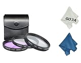 6 Pcs 52MM Filter Kit for CANON SX20IS SX10 SX1 IS, includes: 1 UV Filter + 1 CPL Filter + 1 FLD Filter + Carry Case + 2 Ultra Fine Microfiber Cleaning Cloths GOJA logo