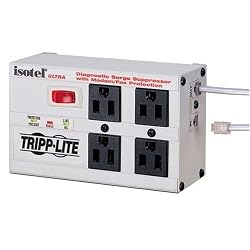 Tripp Lite ISOTEL4ULTRA 4-Outlet Isobar Premium Surge Protector (3330 Joules, Tel/DSL)