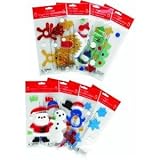 Paper Magic 910100 Christmas Gel Window Cling Pack of 24