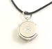 Snare Drum Pendant Necklace Alloy with 24 Ich Black Wax Cord