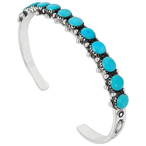 925 Sterling Silver Bracelet with Genuine Turquoise