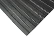 Wide Rib Corrugated Rubber Floor Mat and Runner - Black in color - 3mm x 3ft rolls