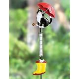 The Encore Group Cat Boots Rain Gauge Staked by The Encore Group