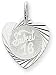 Sterling Silver Sweet Sixteen Heart Disc Charm with 20 inch Sterling Silver Chain