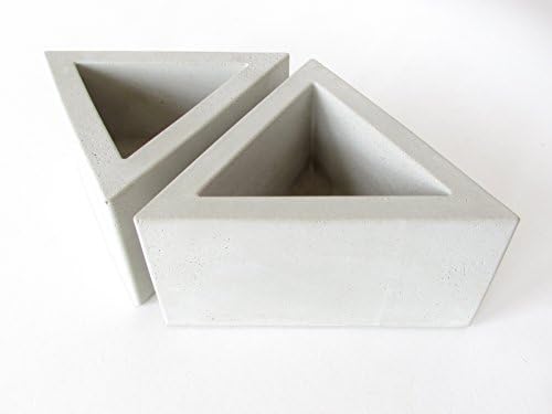 Geometric concrete triangle succulent planter