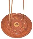Produkt-Bild: Handgearbeiteter R&auml;ucherteller Ying Yang aus Indien, d = ca. 10 cm