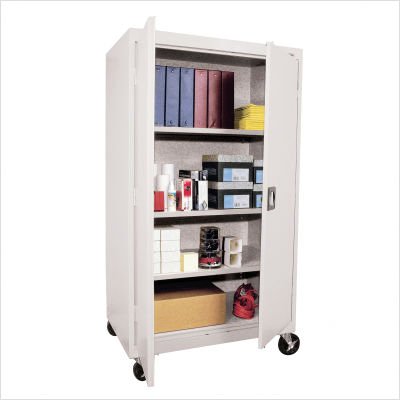Transport Three Shelf Large Mobile Storage Color: Burgundy
