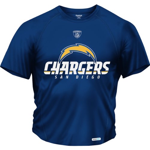 Reebok San Diego Chargers Sideline Authentic Speedwick T-Shirt Medium