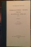 Hieroglyphic texts from Egyptian stelae, etc. Part 9