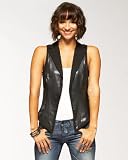 bebe Sequined Tuxedo Vest