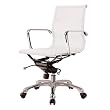 Merrill Low-Back Chair - White/ Chrome