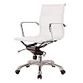 Merrill Low-Back Chair - White/ Chrome
