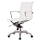 Merrill Low-Back Chair - White/ Chrome