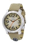 Fossil JR1139 Gents Beige Canvas Strap with Compass and Beige Dial Watch