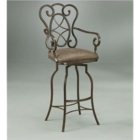 Pastel Furniture CI 217 AR 649 Capri Rust 26 Inch Counter Stool w  Florentine Coffee Vinyl by Pastel