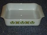 Fire King Meadow Green Square Baking Dish