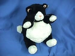 Plumpee Black and White Cat Large Plush Toy 12" L