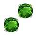 1.00 Ct Round Green Chrome Diopside 10K White Gold 4-prong Stud Earrings 5mm