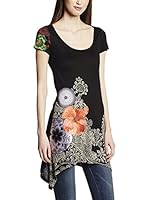 Desigual Camiseta Manga Corta (Negro)