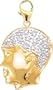 14k White Gold Diamond Boy's Head Charm (1/10 cttw)