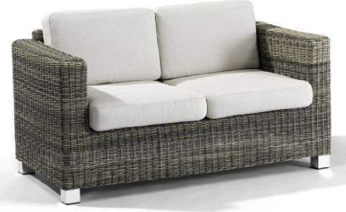 Rattan Möbel Gartenmöbel Lounge SOFA HERA 2er Geflecht