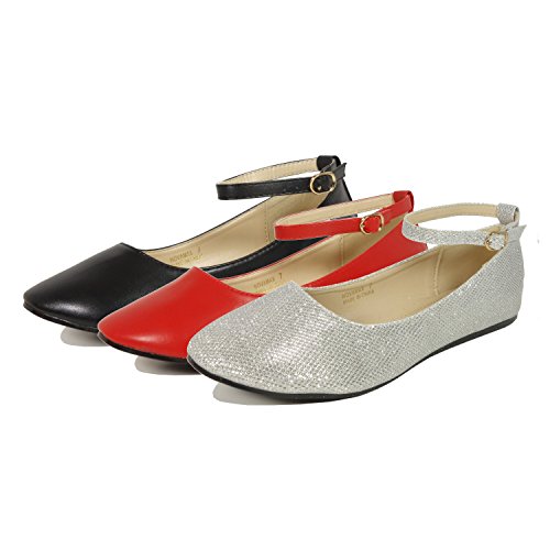 Nova Utopia Women's Classic Ankle Strap Ballet Flats